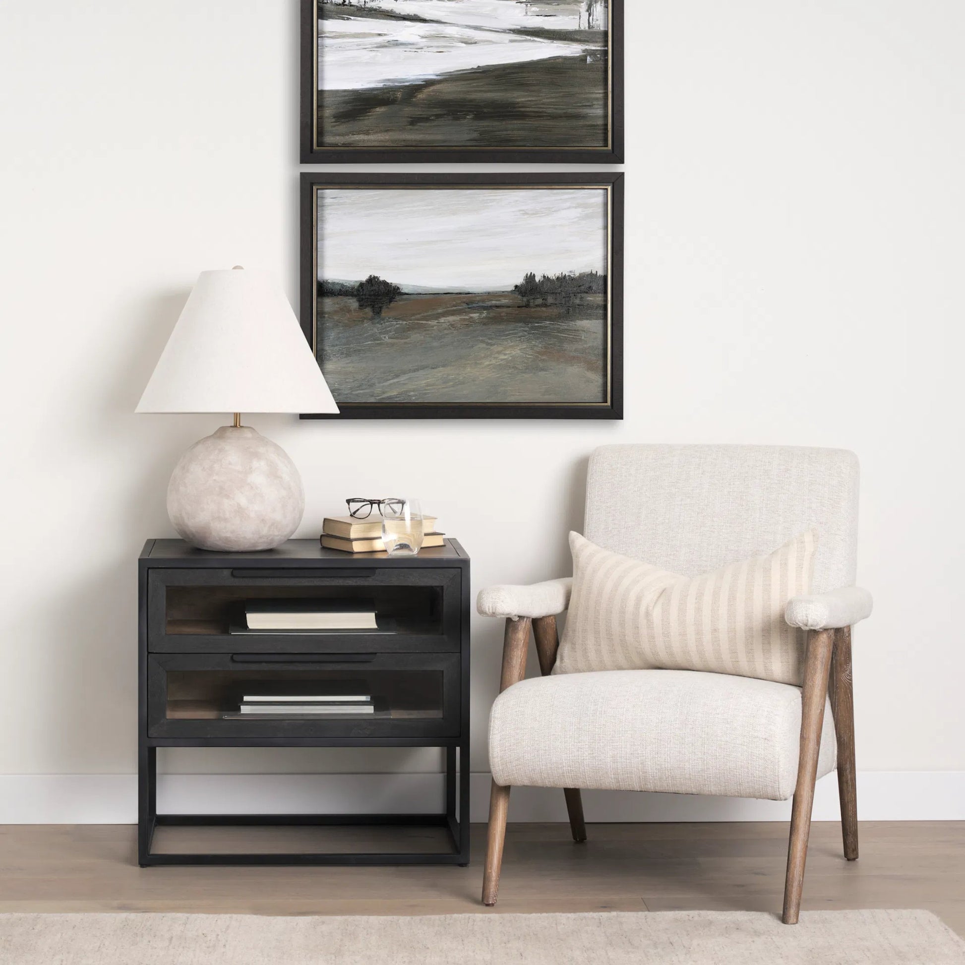 Sloan Side Table by Mercana in black. Made from metal in a unique style.