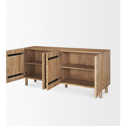 Heera Sideboard by Mercana. Made from solid wood in a transitional style.