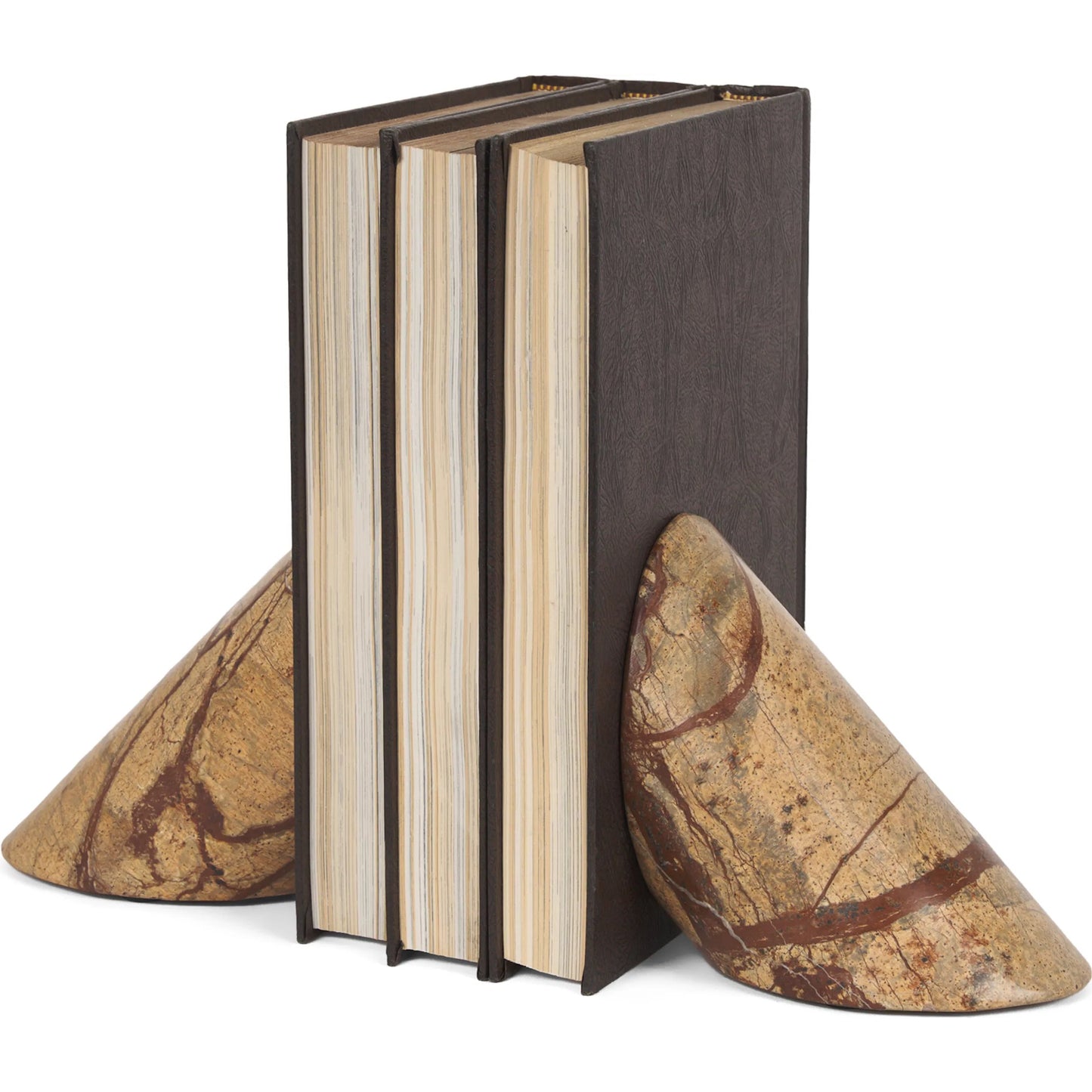 009 SI-2370419 | Primary Silo | Rahima Bookends by Mercana in brown. Made from unique in a modern style.