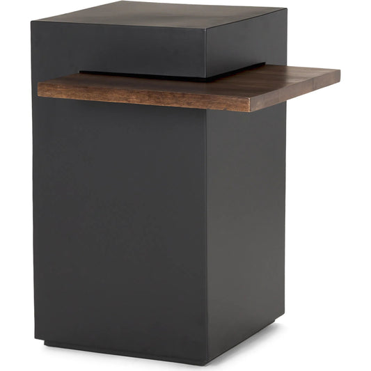 Charles Accent Table by Mercana in black. Made from metal in a modern style.