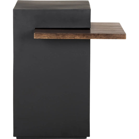 Charles Accent Table by Mercana in black. Made from metal in a unique style.