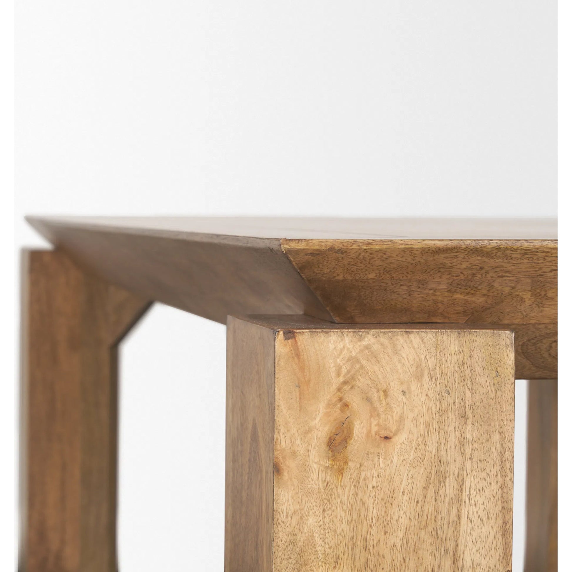 Sapphira Dining Table by Mercana in brown. Made from solid wood in a transitional style.