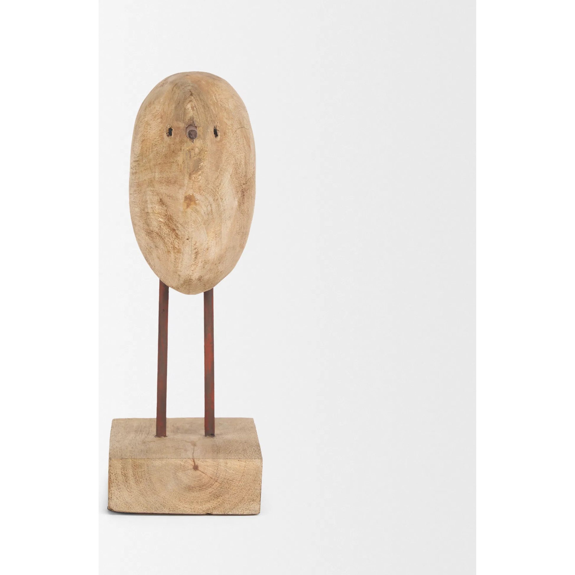 Riri Wooden Bird Decorative Object by Mercana in brown. Made from solid wood in a unique style.