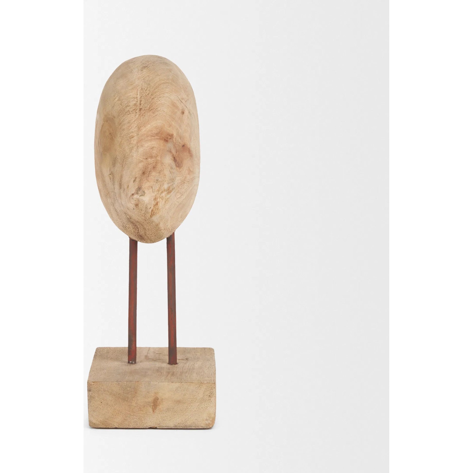 Riri Wooden Bird Decorative Object by Mercana in brown. Made from solid wood in a unique style.