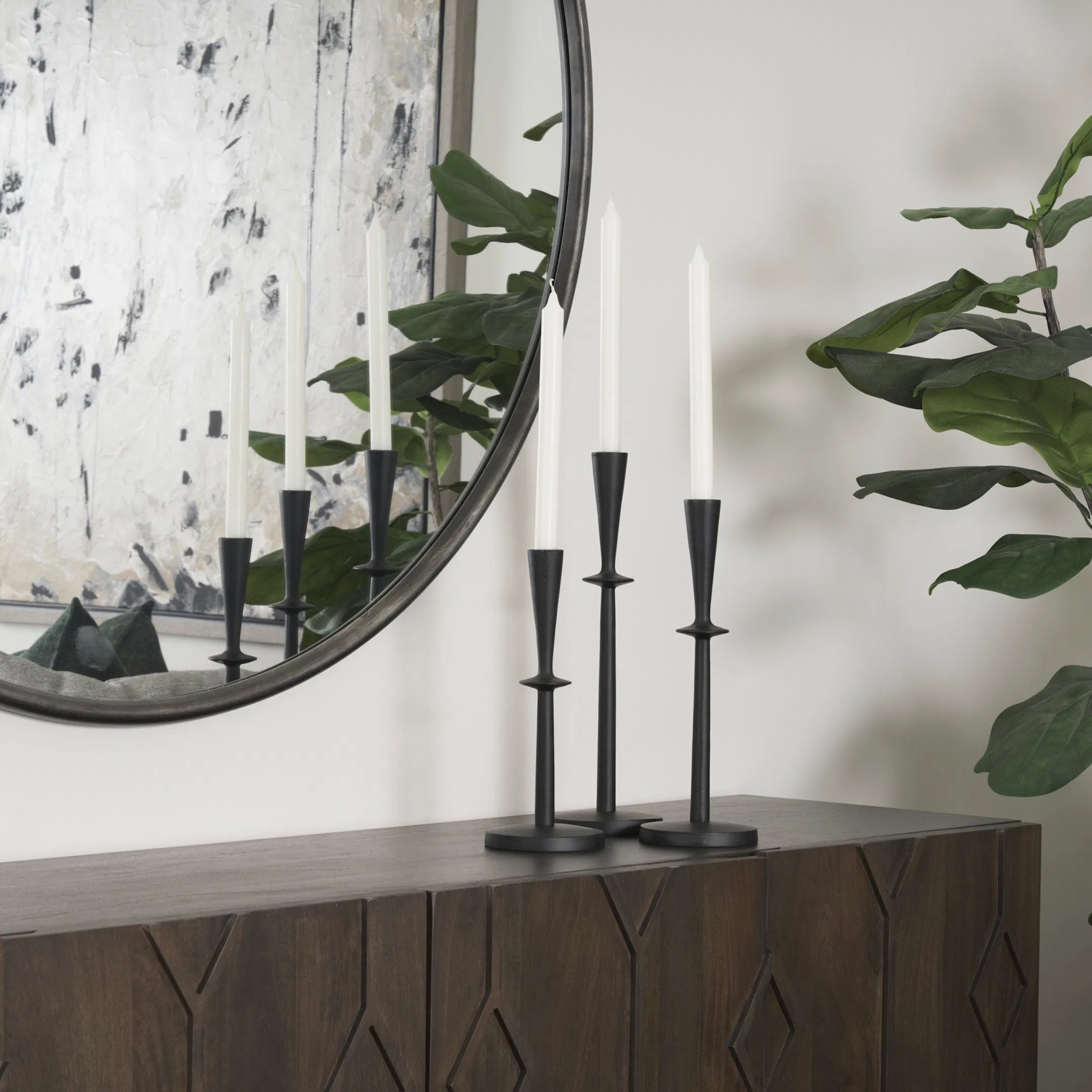 Mercana Qwin Tall Candle Holder - Thumbnail 2