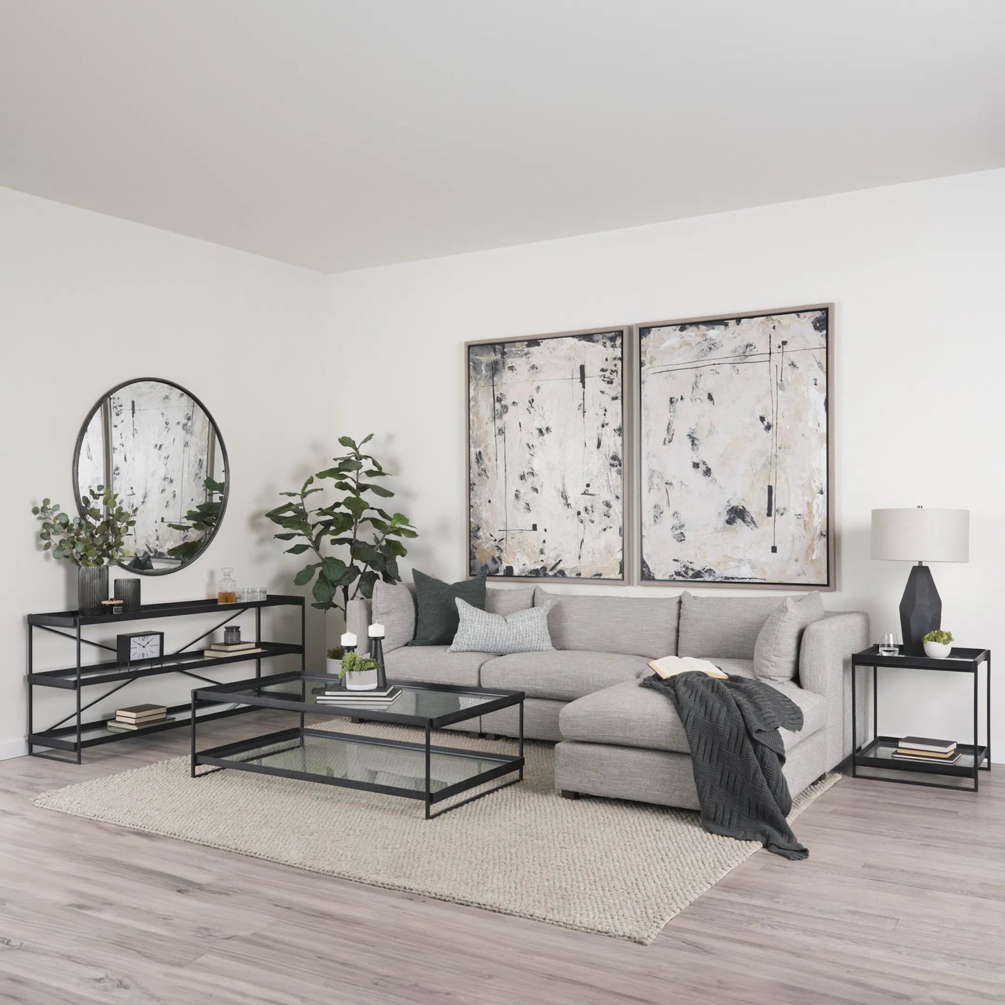 037 SI-2369320 | Lifestyle | Trey Coffee Table by Mercana. Made from glass in a transitional style.