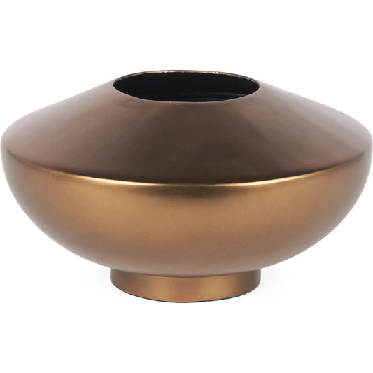 Quiana Vase by Mercana in gold. Made from metal in a modern style.
