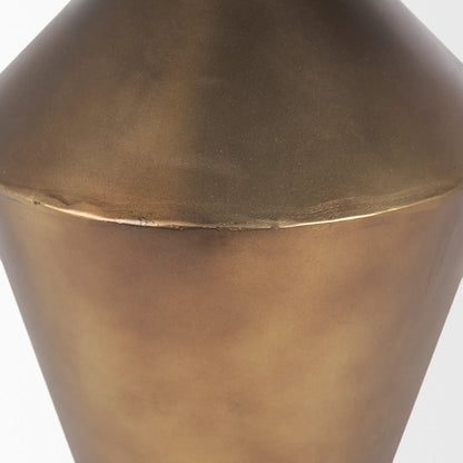 Perrin Brushed Decorative Vase by Mercana in gold. Made from metal in a modern style.