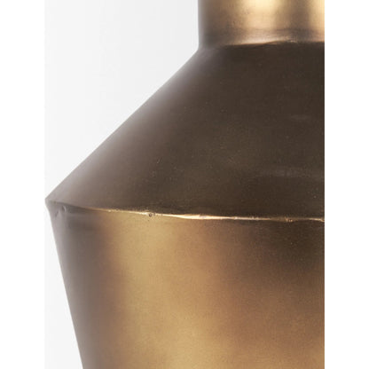 Perrin Brushed Decorative Vase by Mercana in gold. Made from metal in a modern style.