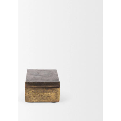 Porschia Decorative Box by Mercana in gold. Made from metal in a unique style.