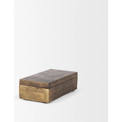 Porschia Decorative Box by Mercana in gold. Made from metal in a unique style.
