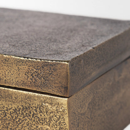 Porschia Decorative Box by Mercana in gold. Made from metal in a unique style.