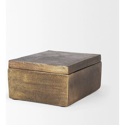 Porschia Decorative Box by Mercana in gold. Made from metal in a unique style.