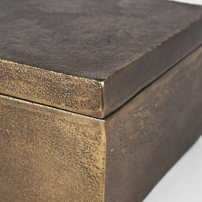 Porschia Decorative Box by Mercana in gold. Made from metal in a unique style.