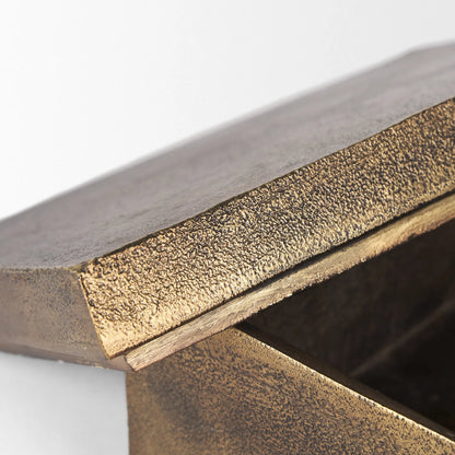 Porschia Decorative Box by Mercana in gold. Made from metal in a unique style.