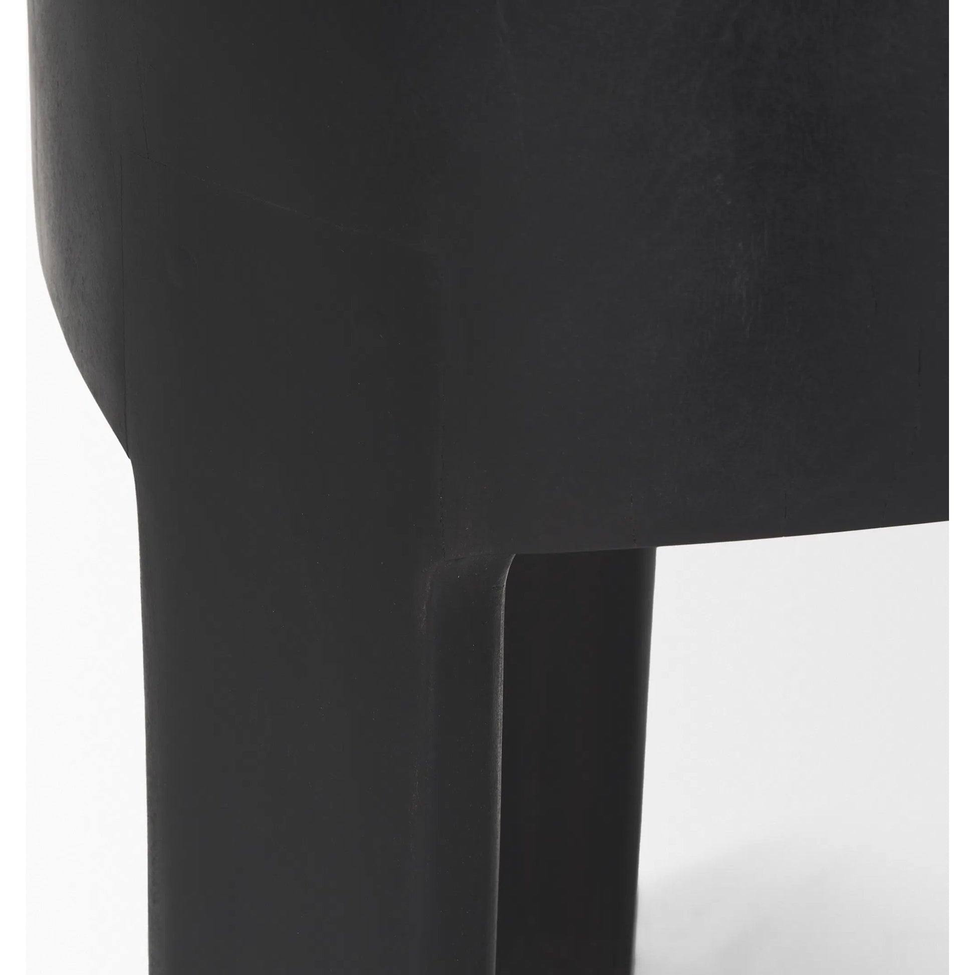 Riya Stool by Mercana in black. Made from solid wood in a unique style.