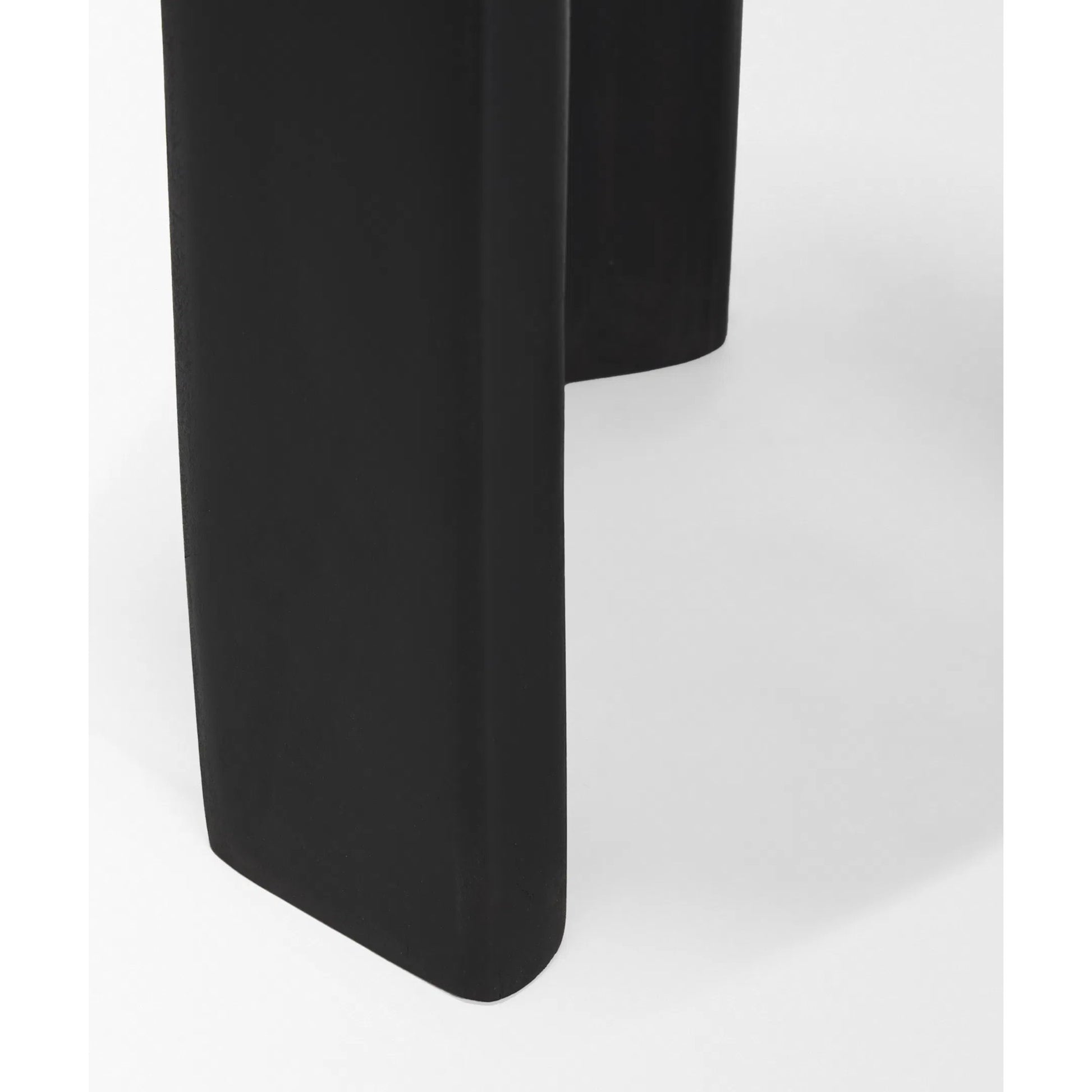 Riya Stool by Mercana in black. Made from solid wood in a unique style.