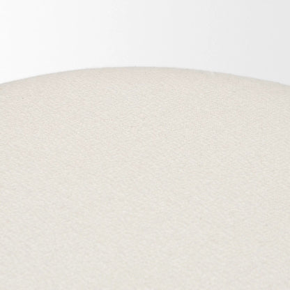 Shaiden Stool by Mercana in cream. Made from solid wood in a transitional style.