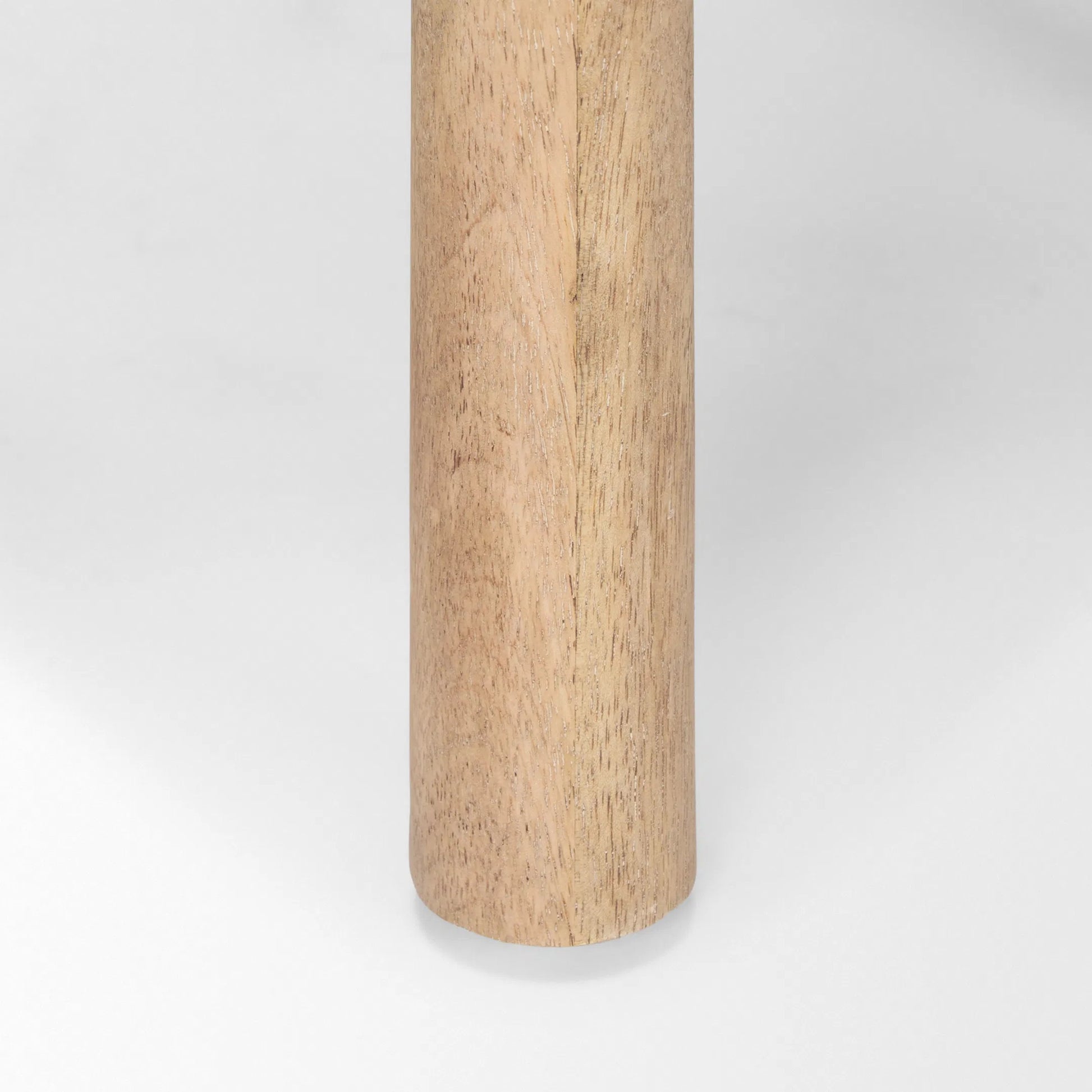 Shaiden Stool by Mercana in cream. Made from solid wood in a transitional style.