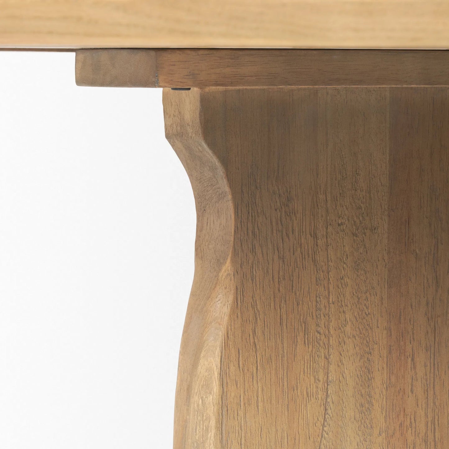 014 SI-2370505 | Closeup | Sonomi Dining Table by Mercana in brown. Made from solid wood in a transitional style.