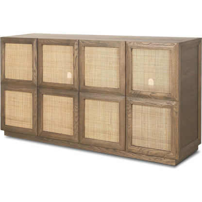 Sina Sideboard by Mercana in brown. Made from solid wood in a unique style.