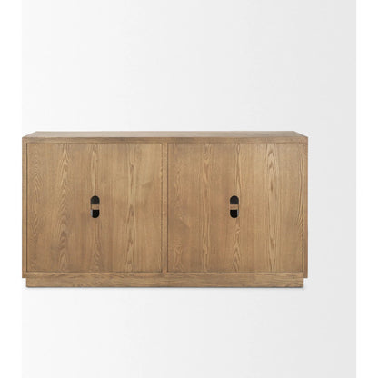 Sina Sideboard by Mercana in brown. Made from solid wood in a unique style.