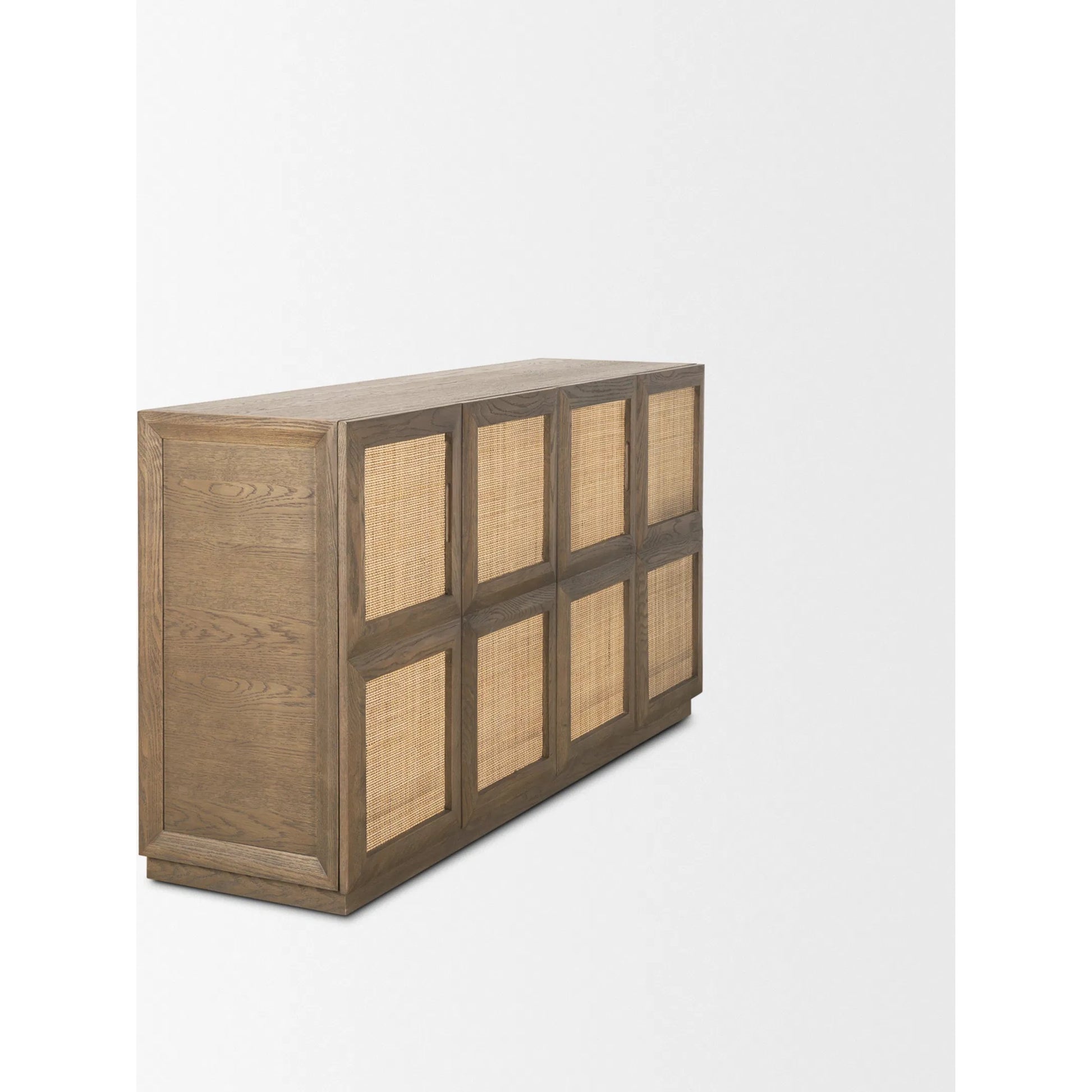 Sina Sideboard by Mercana in brown. Made from solid wood in a unique style.