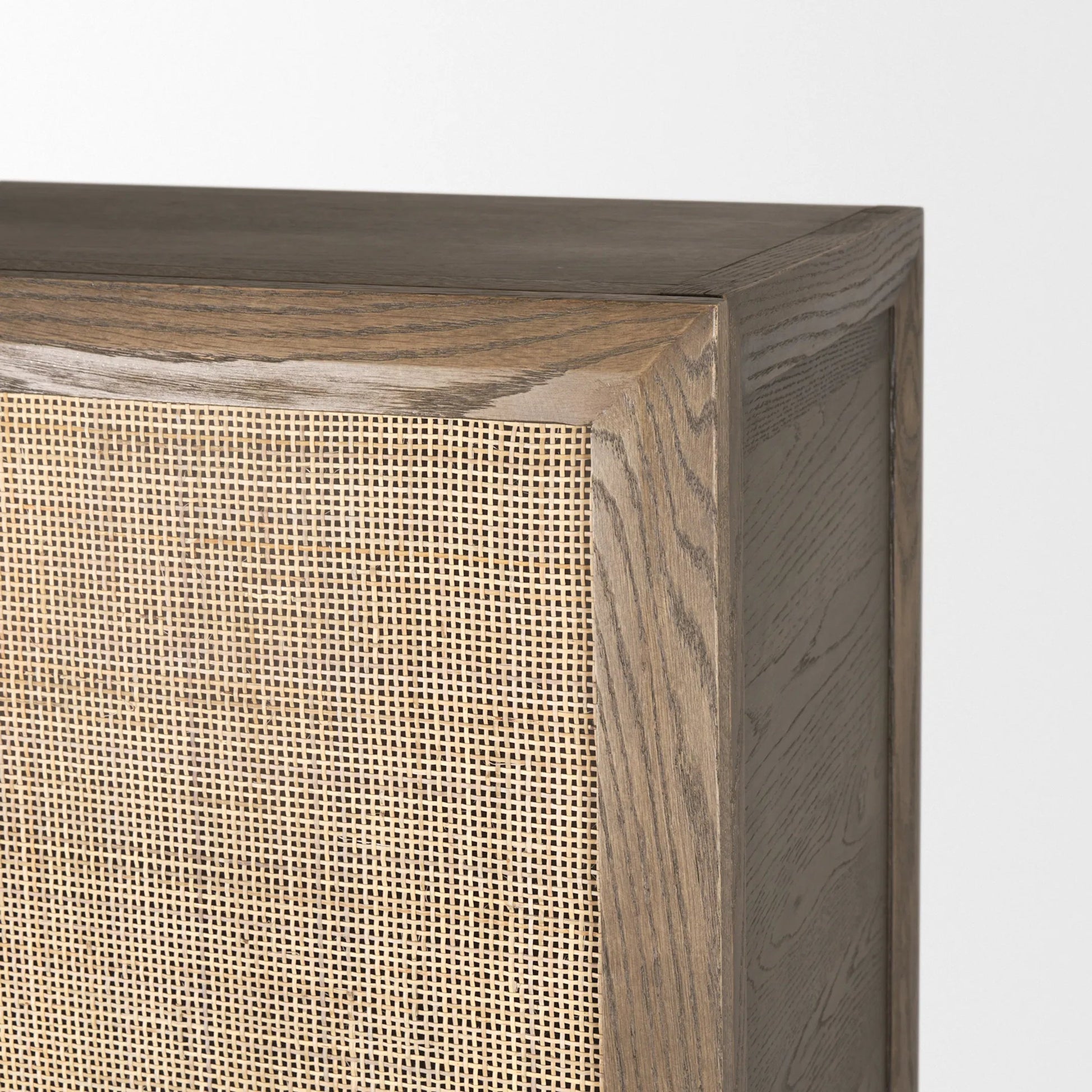 Sina Curio Cabinet by Mercana in brown. Made from solid wood in a transitional style.