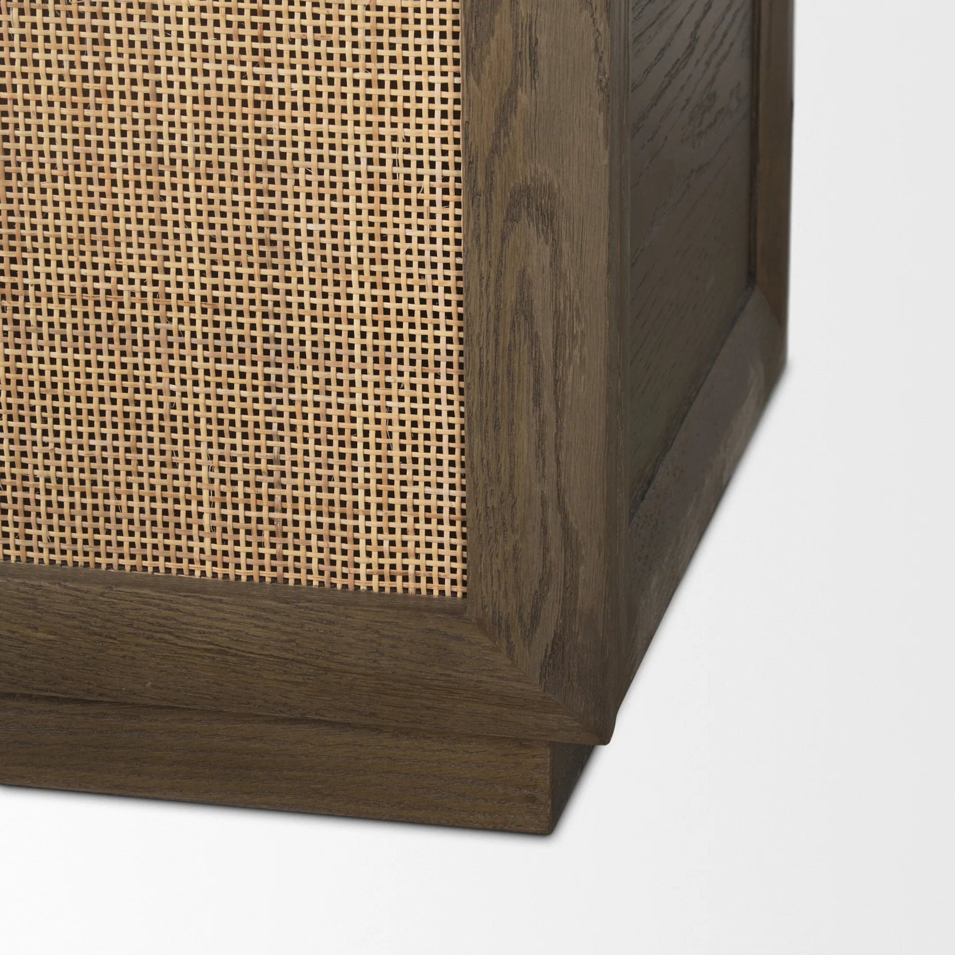 Sina Curio Cabinet by Mercana in brown. Made from solid wood in a transitional style.