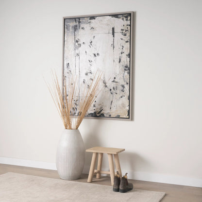 Sekou Stool by Mercana in brown. Made from solid wood in a transitional style.