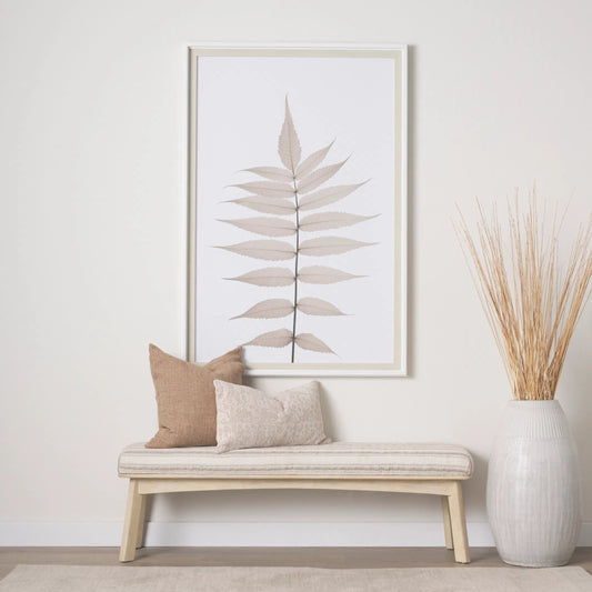 Taimo Bench by Mercana in cream, beige. Made from unique in a transitional style.