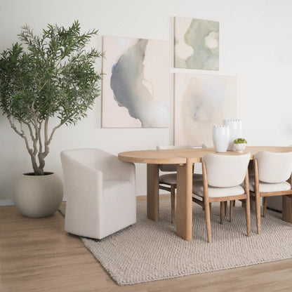 Sondra Dining Chair by Mercana. Made from fabric in a unique style.