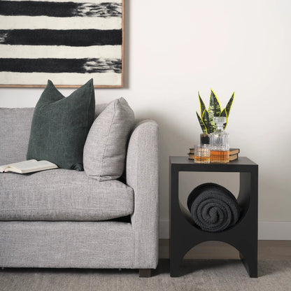 Sobi Side Table by Mercana in black. Made from metal in a modern style.