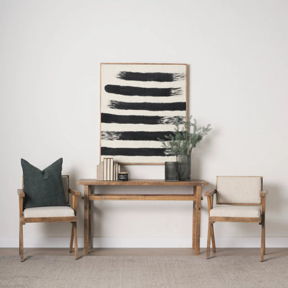 Rosie Console Table by Mercana in brown. Made from solid wood in a unique style.