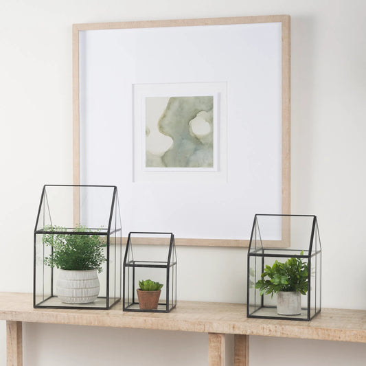 Sikes Hut Terrarium Base by Mercana in clear. Made from unique in a transitional style.