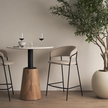 Carolyn Upholstered Seat Counter Stool by Mercana. Made from metal in a transitional style.