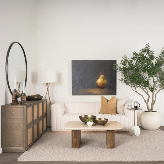 Symona Coffee Table by Mercana in brown. Made from solid wood in a unique style.