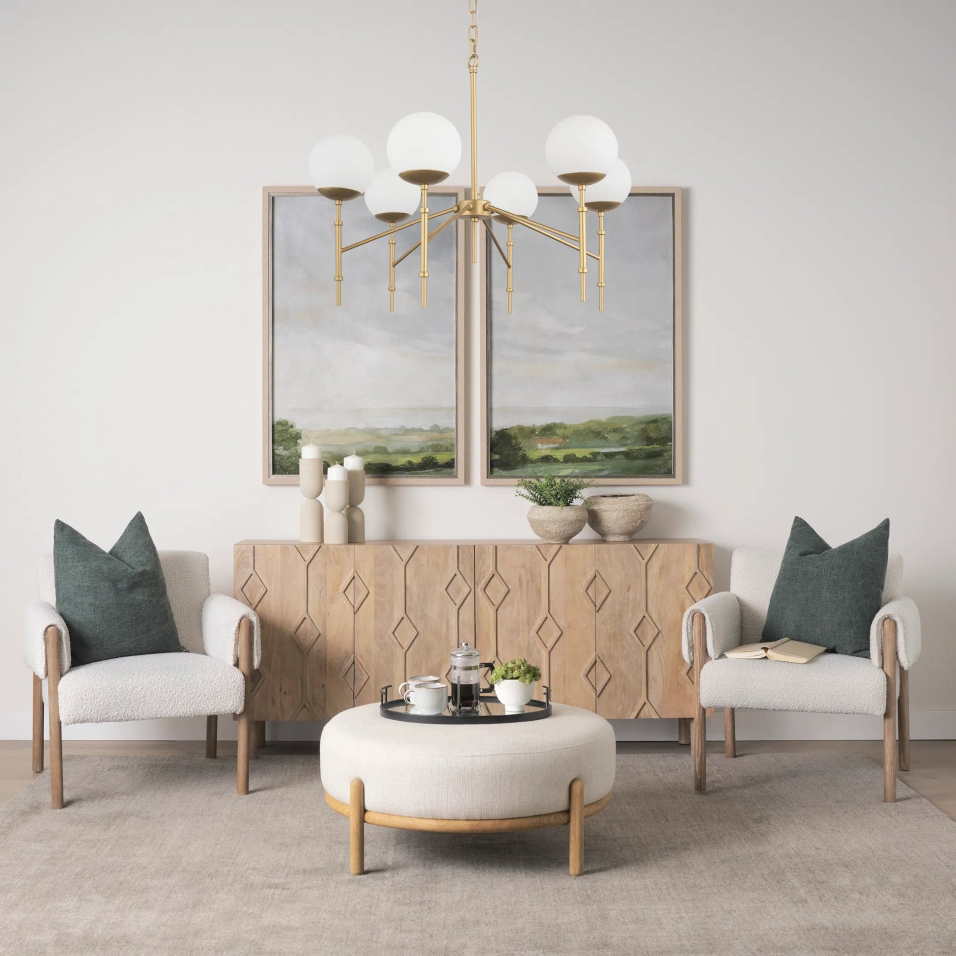 Edie Chandelier by Mercana. Made from glass, metal in a modern style.
