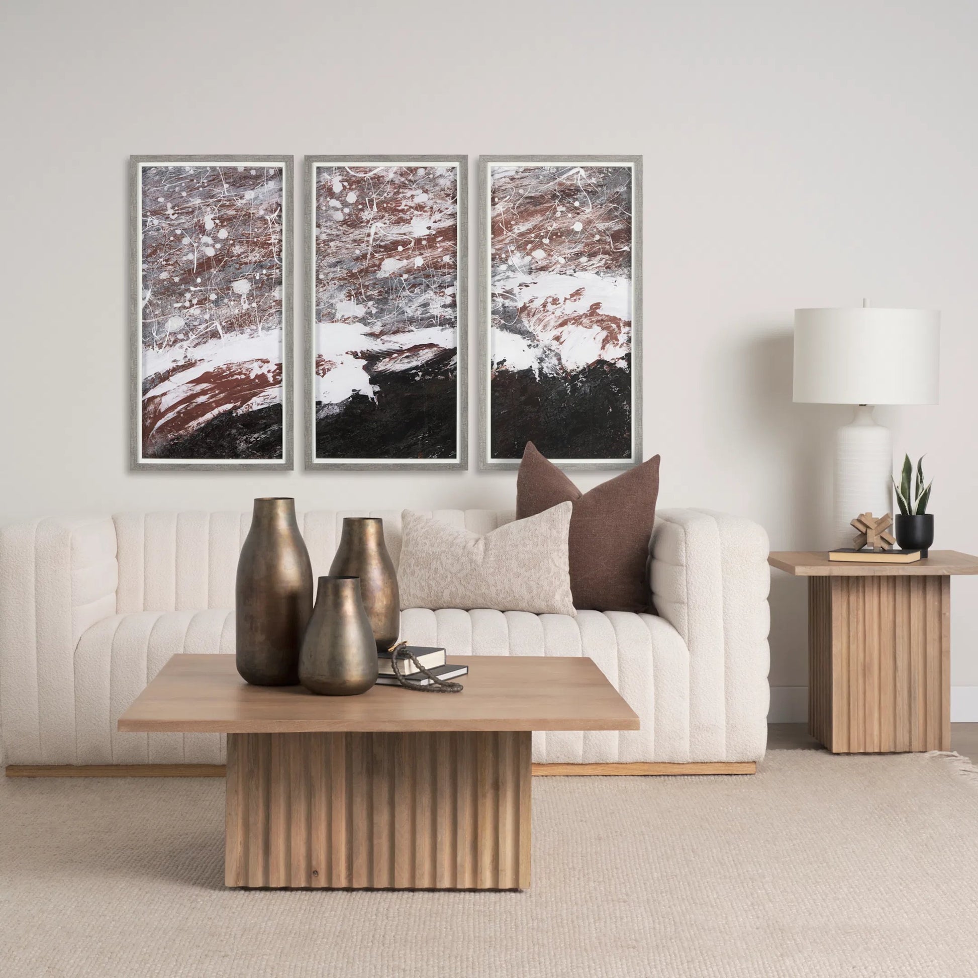 Devi Oxidized Vase by Mercana in gold. Made from metal in a rustic style.