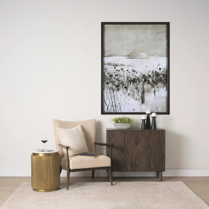 Satima Round Accent Table by Mercana in gold. Made from metal in a modern style.