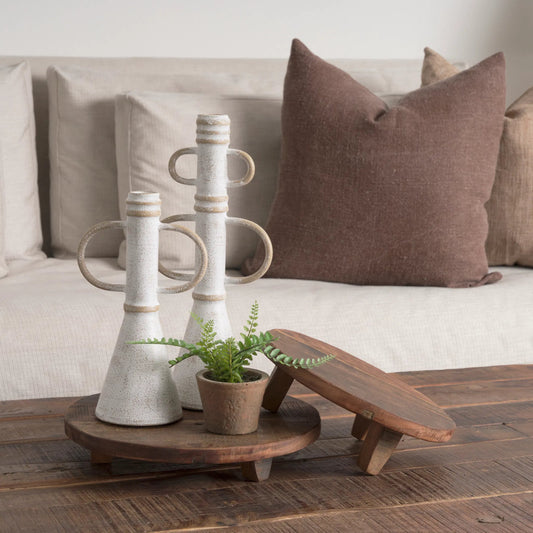 Ziva Sculptural Object by Mercana in white. Made from metal in a unique style.