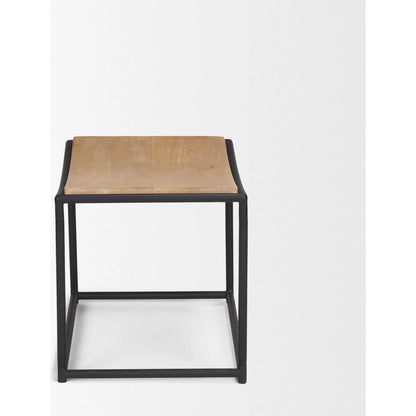 Taniel Stool by Mercana. Made from solid wood in a transitional style.