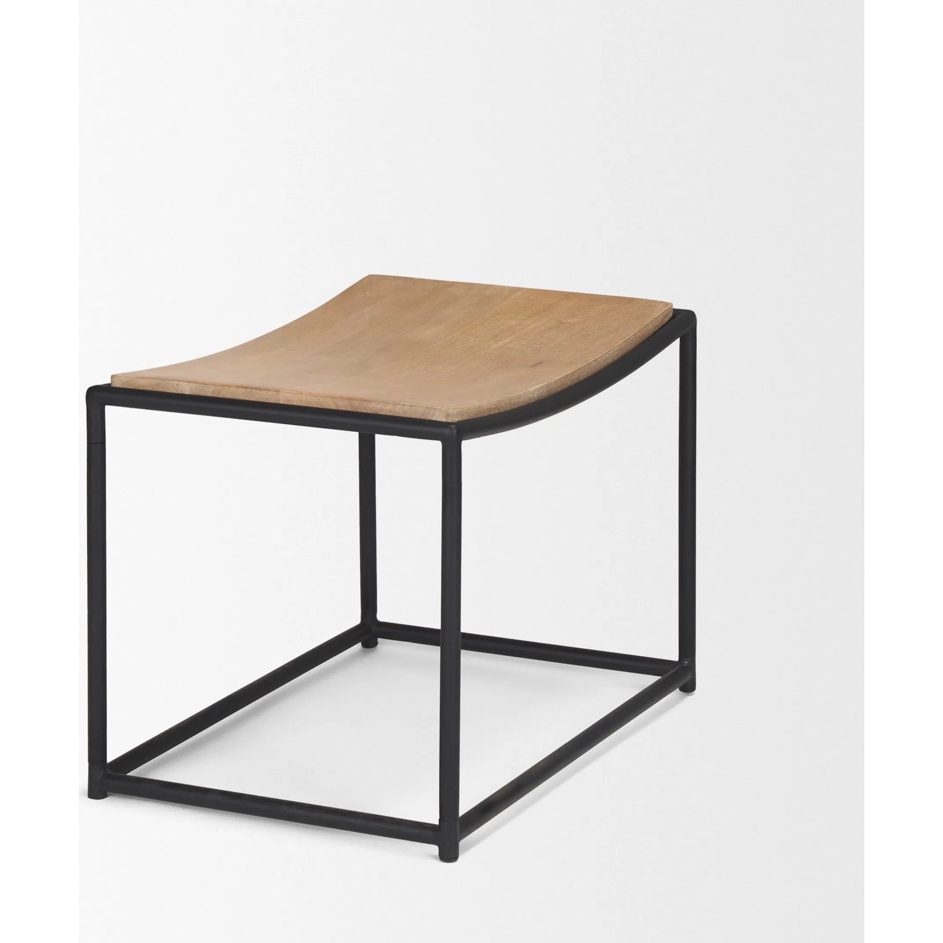 Taniel Stool by Mercana. Made from solid wood in a transitional style.