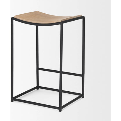 Taniel Counter Stool by Mercana. Made from solid wood in a transitional style.