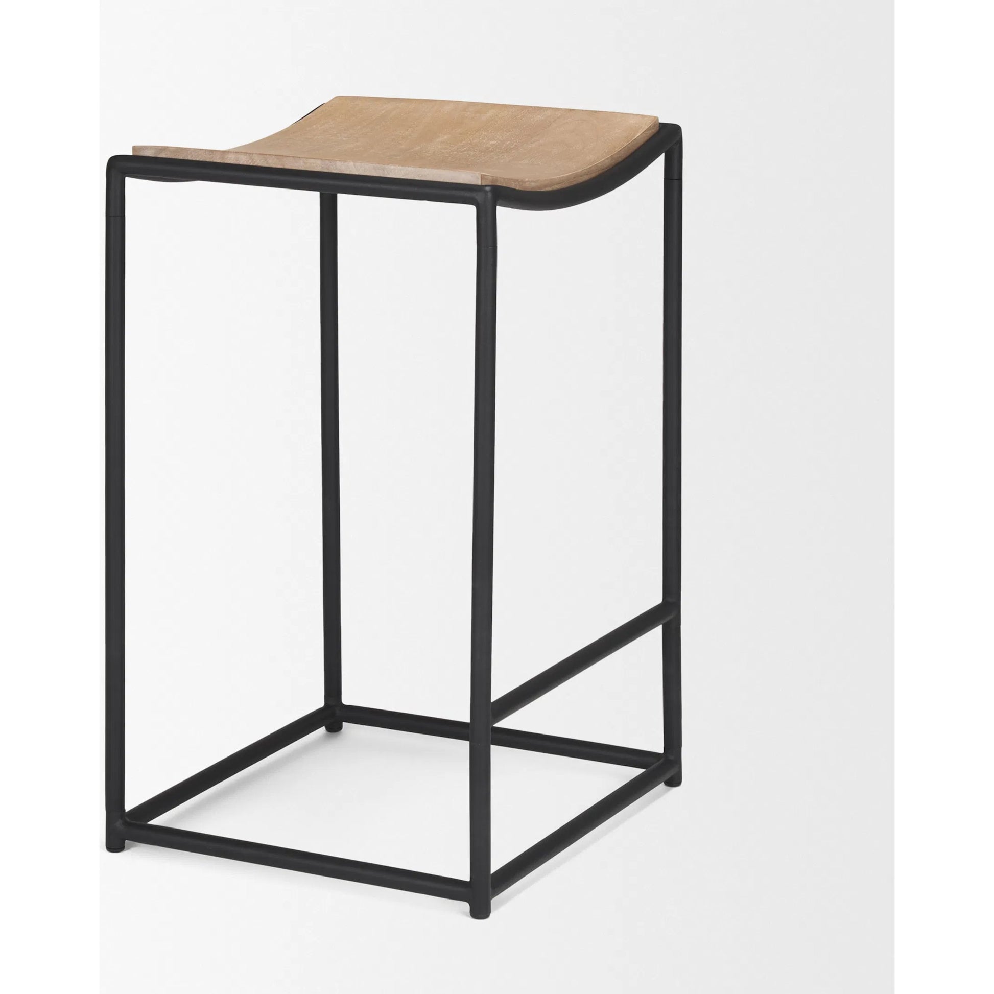 Taniel Counter Stool by Mercana. Made from solid wood in a transitional style.