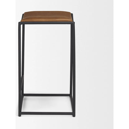 Taniel Leather Counter Stool by Mercana. Made from unique in a traditional style.