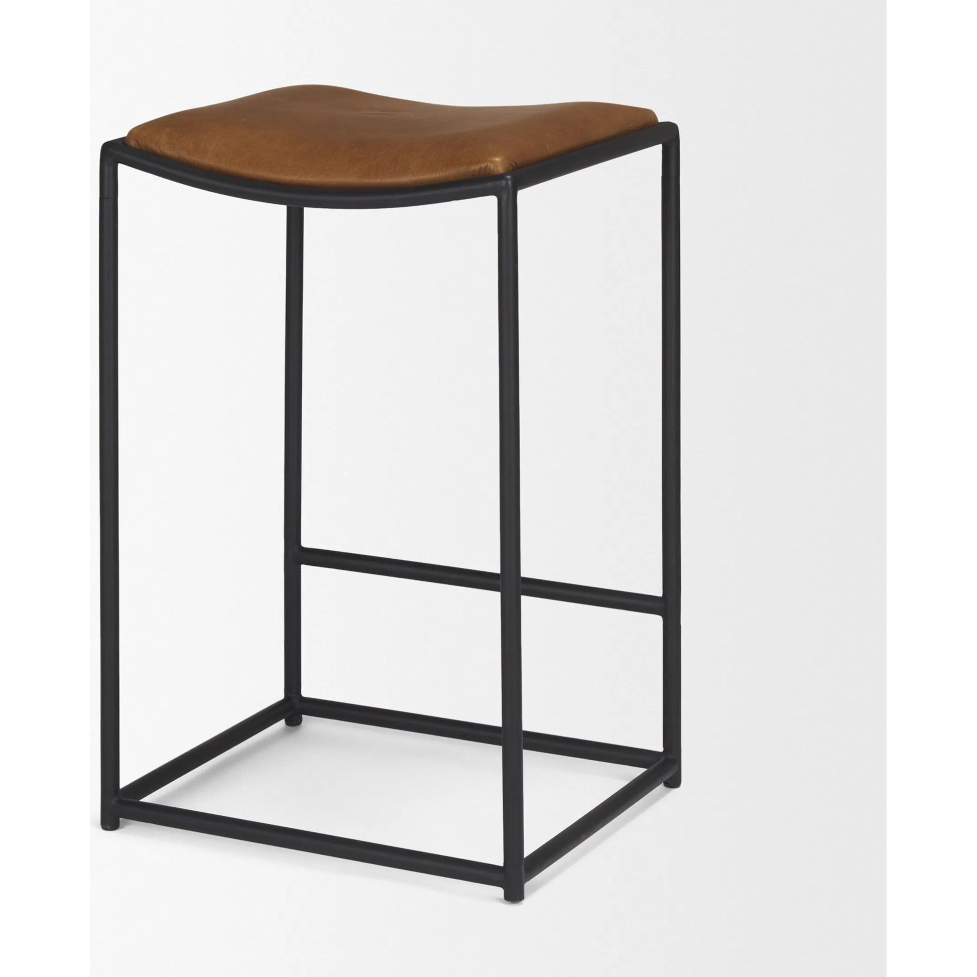 Taniel Leather Counter Stool by Mercana. Made from unique in a traditional style.