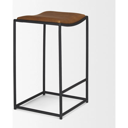 Taniel Leather Counter Stool by Mercana. Made from unique in a traditional style.