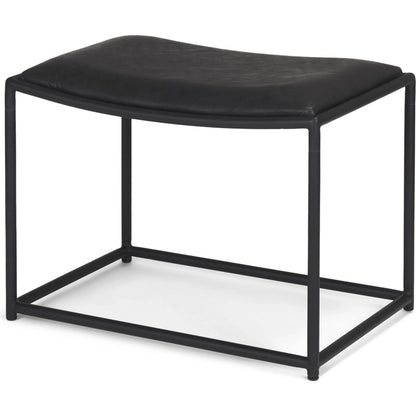 Taniel Leather Stool by Mercana. Made from leather in a traditional style.