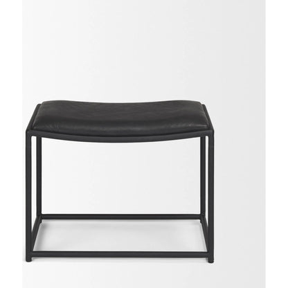 Taniel Leather Stool by Mercana. Made from leather in a traditional style.